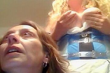 Web Camera movie scene partying older lesbo cuties giving a kiss and making out