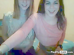 Two Girls Kissing On Webcam