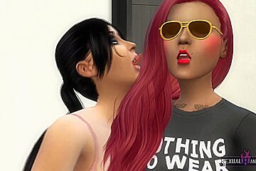 Lesbian Stepsisters Eat Pussy Very Hard - Sexual Hot Animations