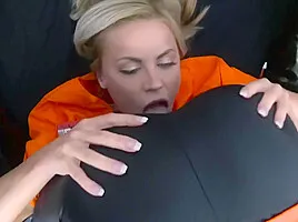 Lesbian Girls In Leather Pants Having Sex