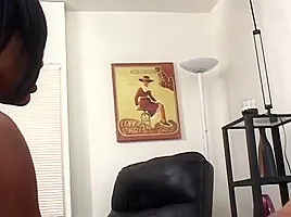 Ebony Lesbian Couple Fucking With Strap On Toys With Nyomi Banxxx