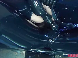 Latex And Lesbian Strapon