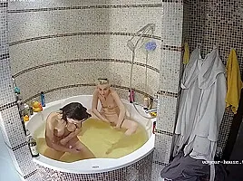 Nina And Kira Shaving And Showering