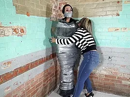 Wrapped In A Blanket And Duct Tape Mummified