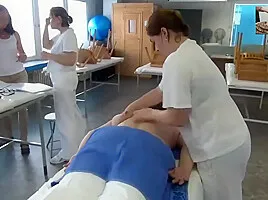 Big Natural Boobs Busty Wife Getting Breast And Back Massage U013