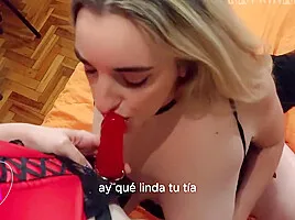 Submissive Licks Her Mistresss Feet And Fucks Her With Strapon. Katrina Punk Ft Nenamala. Lesbico