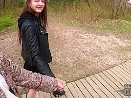 Lesbians Dating And Having Sex In A Parked Car After Naked Boobs And Pussy In Public