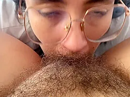 Lesbian Sucking A Sweet Hairy Bush